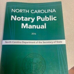 North Carolina Notary Public Manual 2016